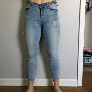 Skinny light wash jeans
